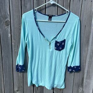 Rue21 blouse size small short sleeve sailor design